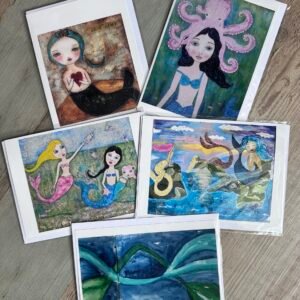 Mermaids Pack of 5 Greeting Cards